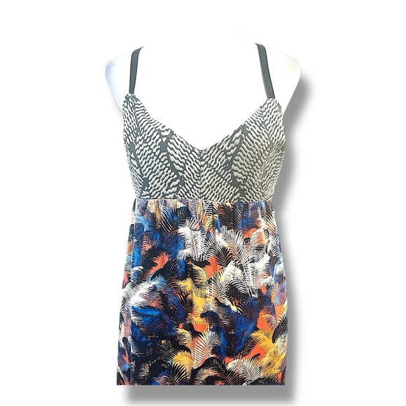 RACHEL ROY Keyhole back with Palm Trees and Sunsets Print Slip Cocktail Dress 6 - Picture 9 of 17
